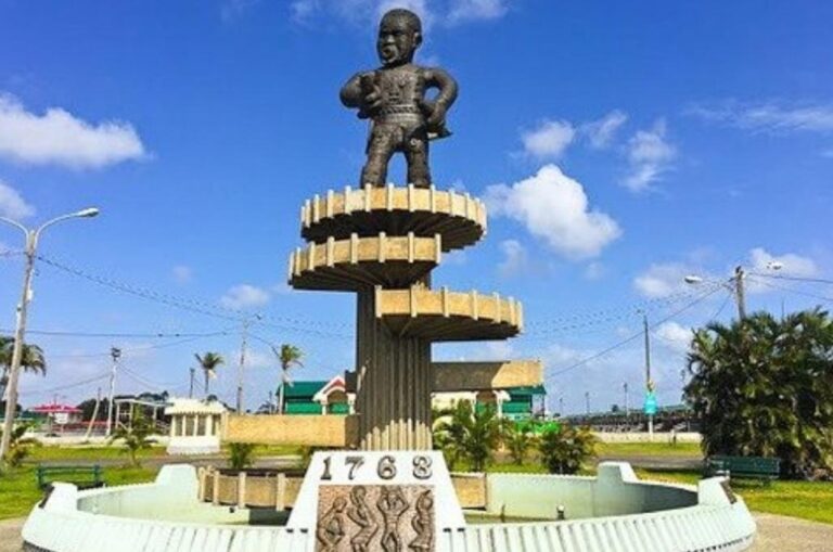 1763 Historic Monument. Guyana, the Land of Many Waters