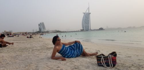Jumeirah Public Beach - Dubai U.A.E. Caribbean solo traveller
