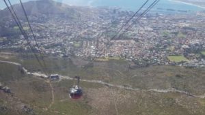 Cable car ride up to the top Table Mountain – Cape Town South Africa. female solo traveller in Africa