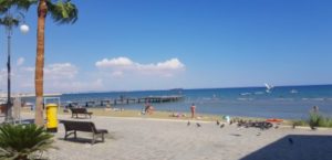 Finikoudes Beach - Larnaca Cyprus. Female Solo travels in Mediterranean/Balkans