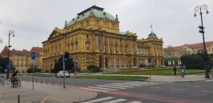 Croatian National Theatre - Zagreb Croatia. Female Solo travels in Mediterranean/Balkans