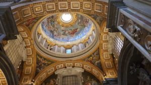 inside Peter Basilica Church, Vatican City the smallest country in the world