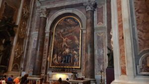 Michelangelo paintings at the St. Peter's Basilica Vatican City smallest country in the world