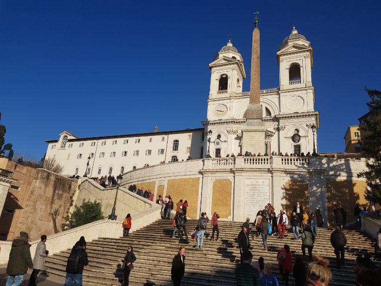 The Spanish Steps &Trinita dei Monti Church. Italy - surprised by Rome Amazed by Florence