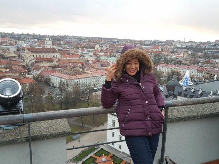 On the top of the Gediminas Castle Tower over-looking Vilnius.. (The only country with its on scent - Lithuania)