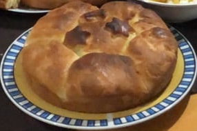 Maznik (traditional Christmas bread). North Macedonia - the birthplace of Mother Teresa