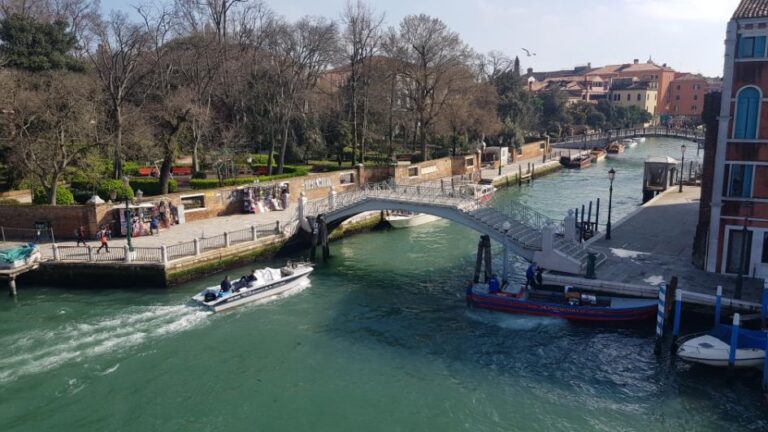 A view Ponte degli Scalzi Bridge or Ponte dei Scalsi Bridge from Ponte della Costituzione (Constitution Bridge).. Venice, Italy’s floating city