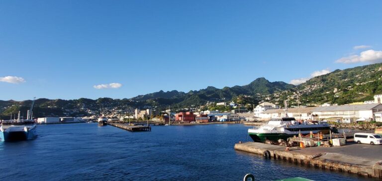A view of Kingstown from the Ferry. St. Vincent and the Grenadines the Gem of the Antilles