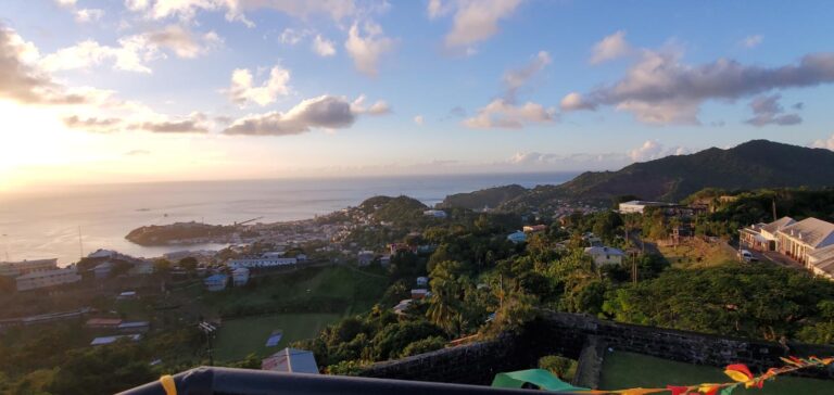 A view of St. George's from Fort Frederick. Grenada, the Spice Isle of the Caribbean