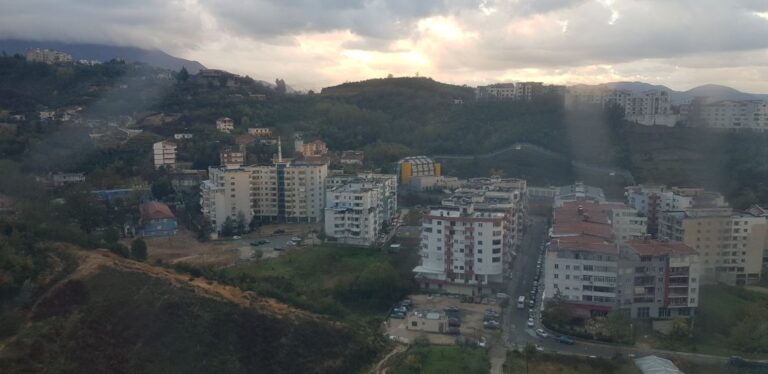 A view of Tirana city from the Mount Dajti cable car. Albania is the most hospitable country in Europe