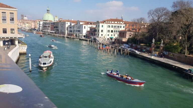 A view of the Grand Canal from Ponte della Costituzione (Constitution Bridge). Venice, Italy’s floating city