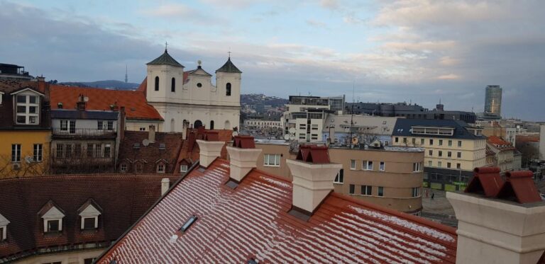 A view of the city from the top of Michael’s Tower