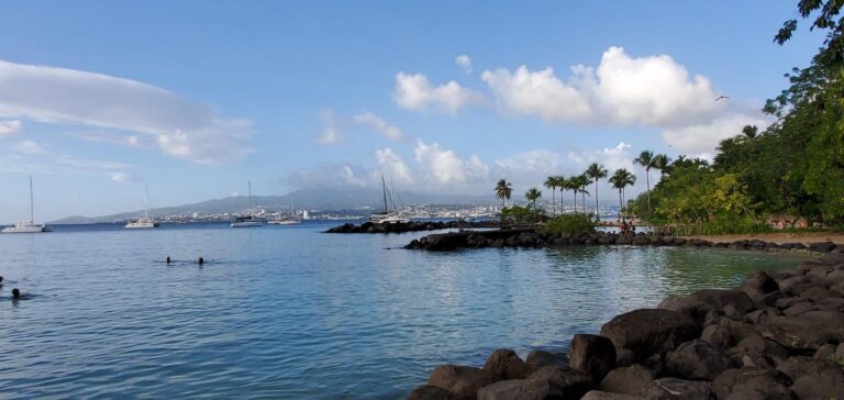 Anse Mitan Beach. Martinique, the Caribbean Island of Flowers