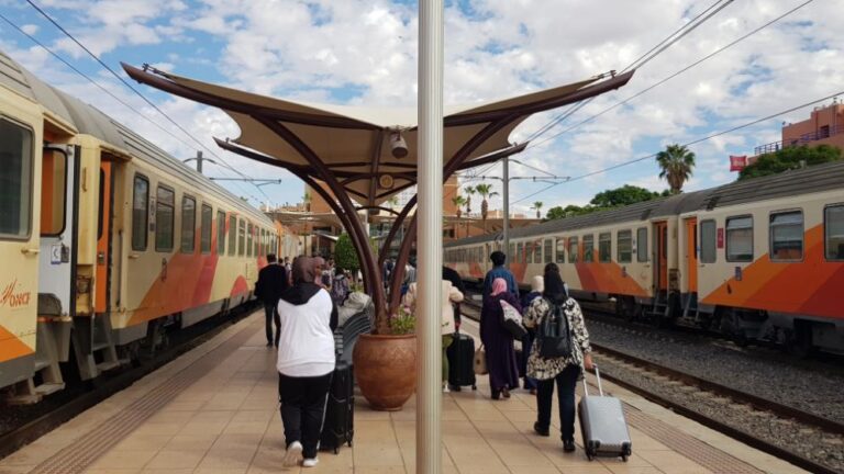 Arriving at the Marraketch metro station. Morocco, the Western Kingdom of Africa