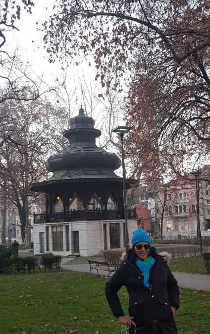 At Meijdan Park. solo traveller in Sarajevo, Bosnia and Herzegovina.