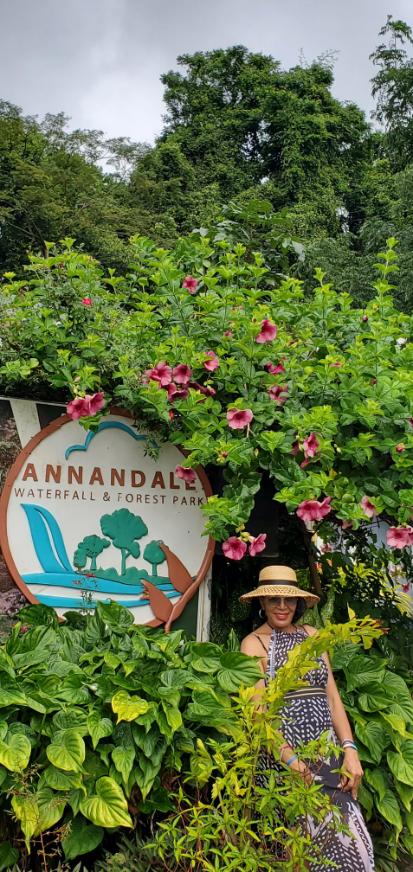 At the Annandale Waterfall and Forest Park. Grenada, the Spice Isle of the Caribbean