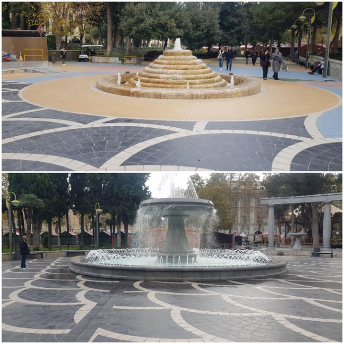 Baku city -Fountain Square. Azerbaijan the land of fire