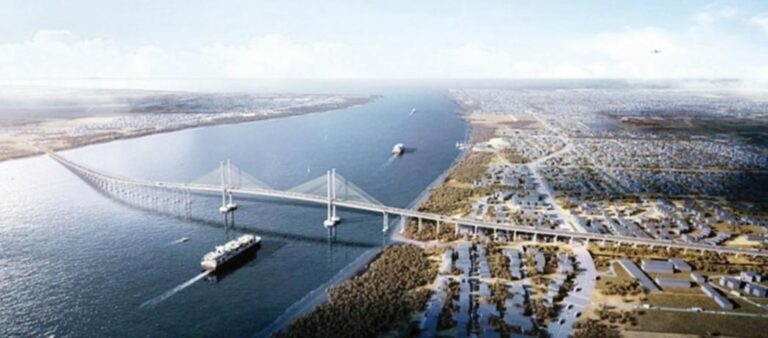 The Bharrat Jagdeo Demerara River Bridge. Guyana, the Land of Many Waters