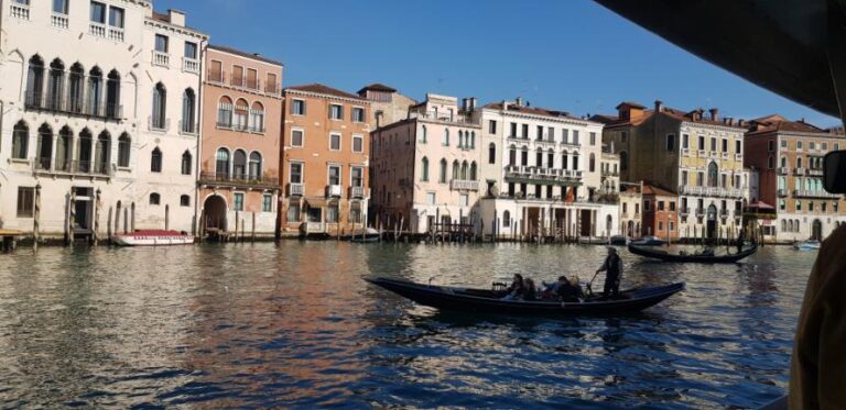 Buildings alongside the Grand Canal . Venice, Italy’s floating city