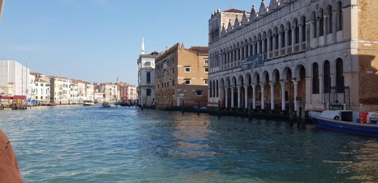 Buildings alongside the Grand Canal . Venice, Italy’s floating city
