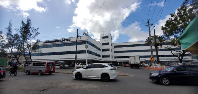 Buildings downtown Georgetown, Guyana. Guyana, the Land of Many Waters