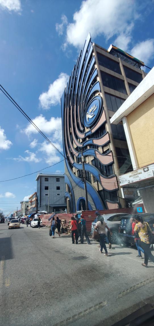 Buildings downtown Georgetown, Guyana. Guyana, the Land of Many Waters
