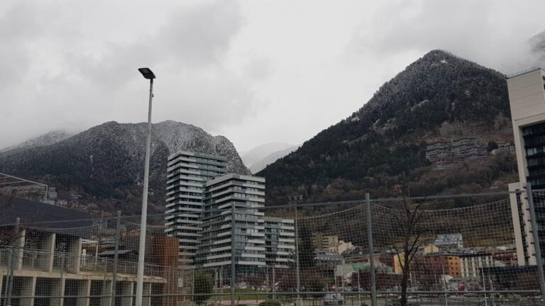 Buildings in in Escalades-Engordany. Andorra, the country of the Pyrenees