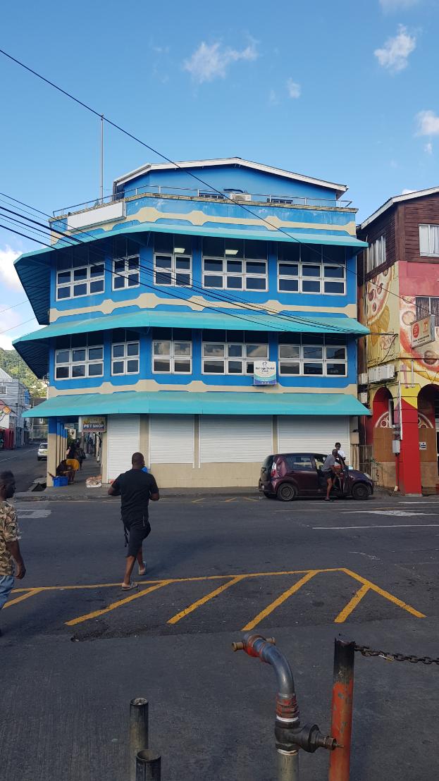 Buildings in the capital city – Kingstown . St. Vincent and the Grenadines the Gem of the Antilles