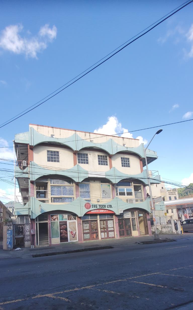 Buildings in the capital city – Kingstown . St. Vincent and the Grenadines the Gem of the Antilles