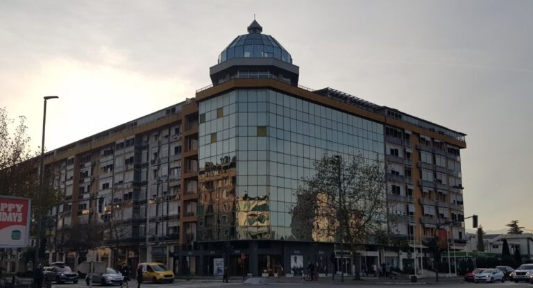 Buildings in the new city - Podgorica, Montenegro. Montenegro the land of the black mountains