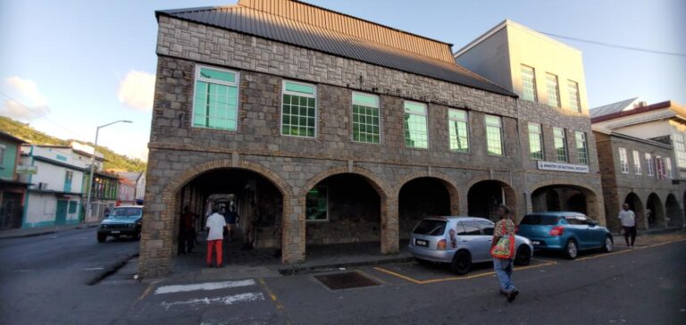 Buildings with arches in the capital city – Kingstown. St. Vincent and the Grenadines the Gem of the Antilles