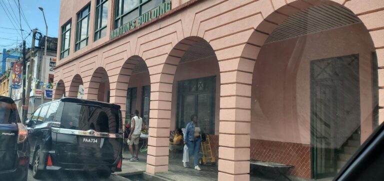 Buildings with arches in the capital city – Kingstown. St. Vincent and the Grenadines the Gem of the Antilles