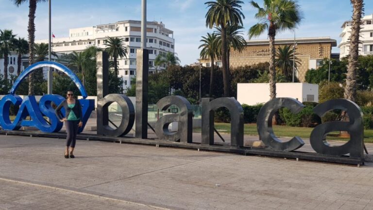 Casablanca sign. Morocco, the Western Kingdom of Africa