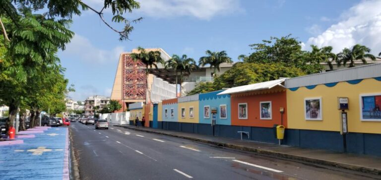 Colourful buildings downtown Fort-de-FranceMartinique, the Caribbean Island of Flowers