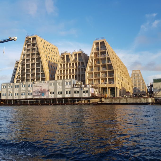 Denmark the land of the Vikings. Buildings in the Copenhagen city - viewable from the canal tour