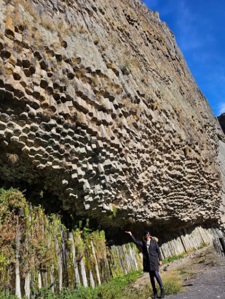 CoraDexplorer at the Garni Gorge and Symphony of Stones. Armenia, the first country to accept Christianity