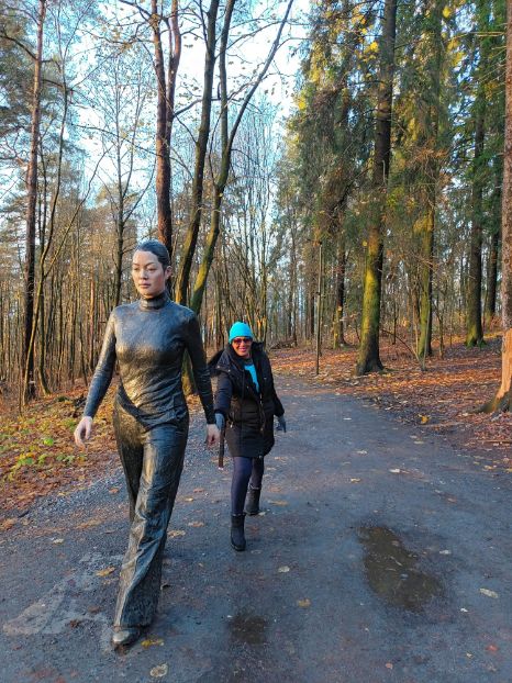 the Walking Woman statue @ Ekerbergparken (Ekerberg Park). Norway is home to the Midnight Sun and Polar Nights