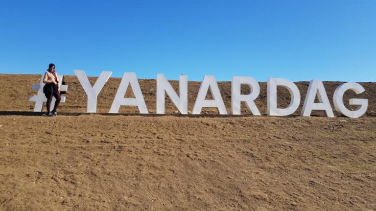 Cory at the Yanar Dag Mountain. Azerbaijan the land of fire