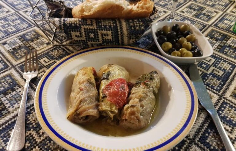 Dolma made with cabbage leaves. Azerbaijan the land of fire