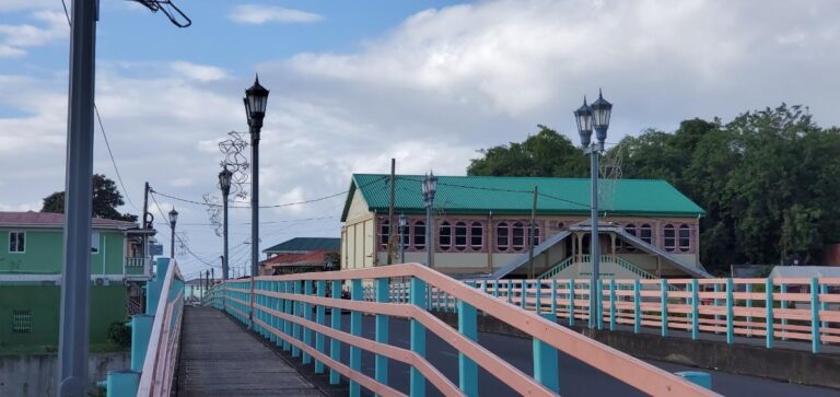 Downtown Roseau the capital. Dominica, the Nature Island of the Caribbean.