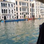 Enjoying the Vaporetto ride on the Grand Canal. Venice, Italy’s floating city
