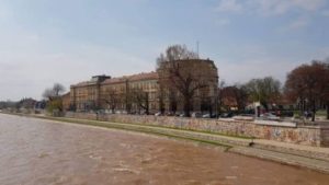 Nishava River downtown - Nis Serbia