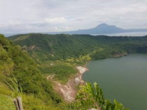 Top of the Taal Volcano – Philippines. Female solo traveller in Asia