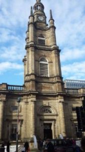 The St. George’s Tron building – Glasgow Scotland. Female solo travels in Europe