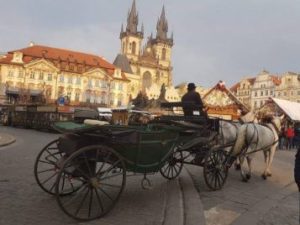 Kinsky Palace and Church of our lady before Tyn – Prague Czech Republic. Female solo travels in Europe