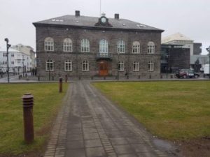 Parliament House (Althingishus) - Reykjavik Iceland. Female solo travels in Europe