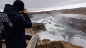 The Gullfoss Waterfall - Reykjavik Iceland. Female solo travels in Europe
