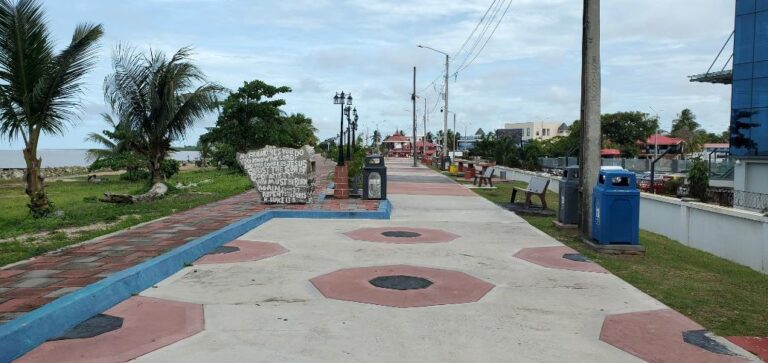 The Georgetown Kingston Seawall Promenade. Guyana, the Land of Many Waters