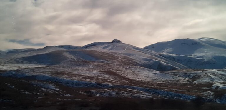 Gorgeous snow-covered mountains in Armenia. Armenia, the first country to accept Christianity