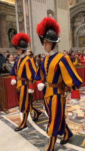 Tthe Vatican Royal guards.. Vatican City smallest country in the world